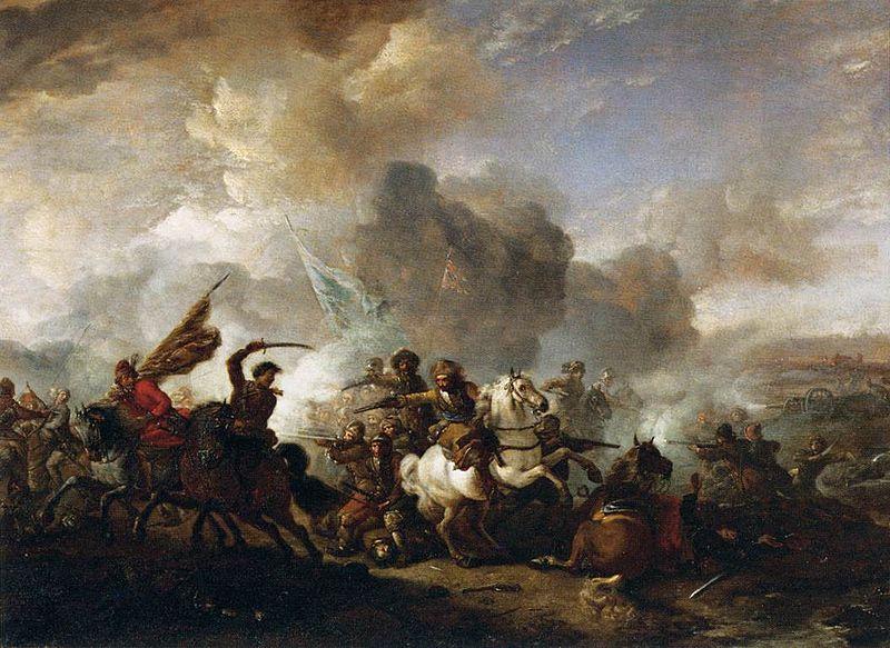 Pieter Wouwerman Skirmish of Horsemen between Orientals and Imperials oil painting image